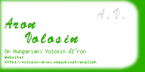 aron volosin business card